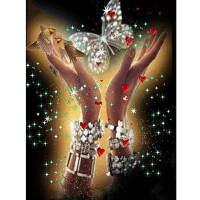 5D DIY pictură cu diamante de mână fluture decorare acasă broderie completă cu diamante
