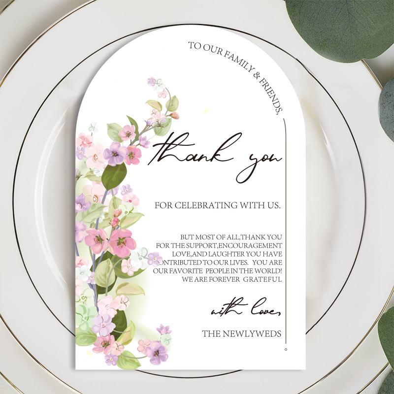 Watercolor Wedding Event Seating Cards & Thank You Cards - Floral Table Decorations