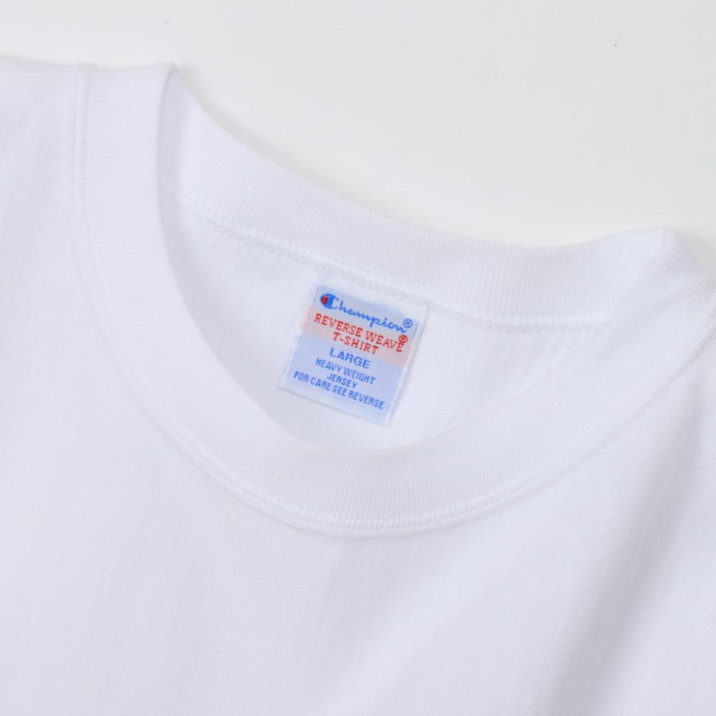 Champion Short Sleeve Crew Cotton USA Reverse Garment Short Sleeve Pocket Size T-Shirt, Neck, 100% 9.4oz Weave® Wash, T-Shirt, Men's, White, XL,