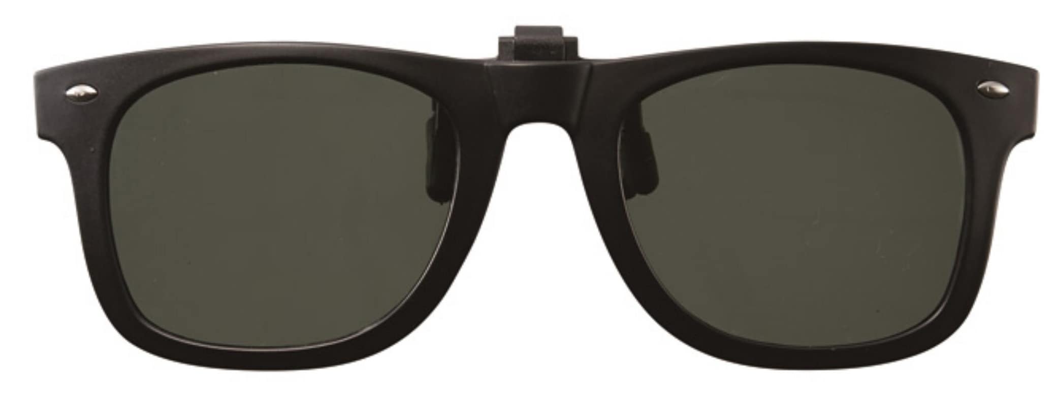 

Meigan Clip-on Sunglasses, Polarized, UV Protection, Flip-Up Cover Glasses, Anti-Glare, Rimmed, Wellington Frame, Green Smoke, BREAKER 9352-04