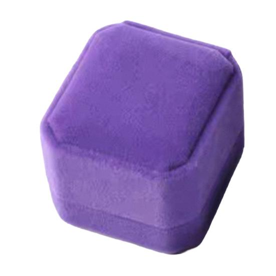 Ring Storage Box, Octagonal Design, with Soft Flannel Organizer, Shockproof Scratch-Proof Ring Box for Engagement Wedding Proposal