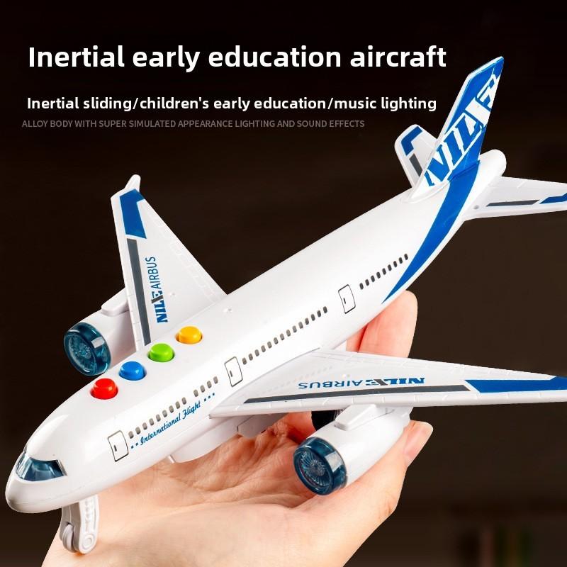 Childrens Inertia Light Sound Airplane Toy With Storytelling And Sensory Development For Boys