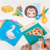 Handmade Paper Cut Set Kids Craft Toys DIY Colorful Paper Cutting Folding Toys for Early Art Development Fine Motor Skills
