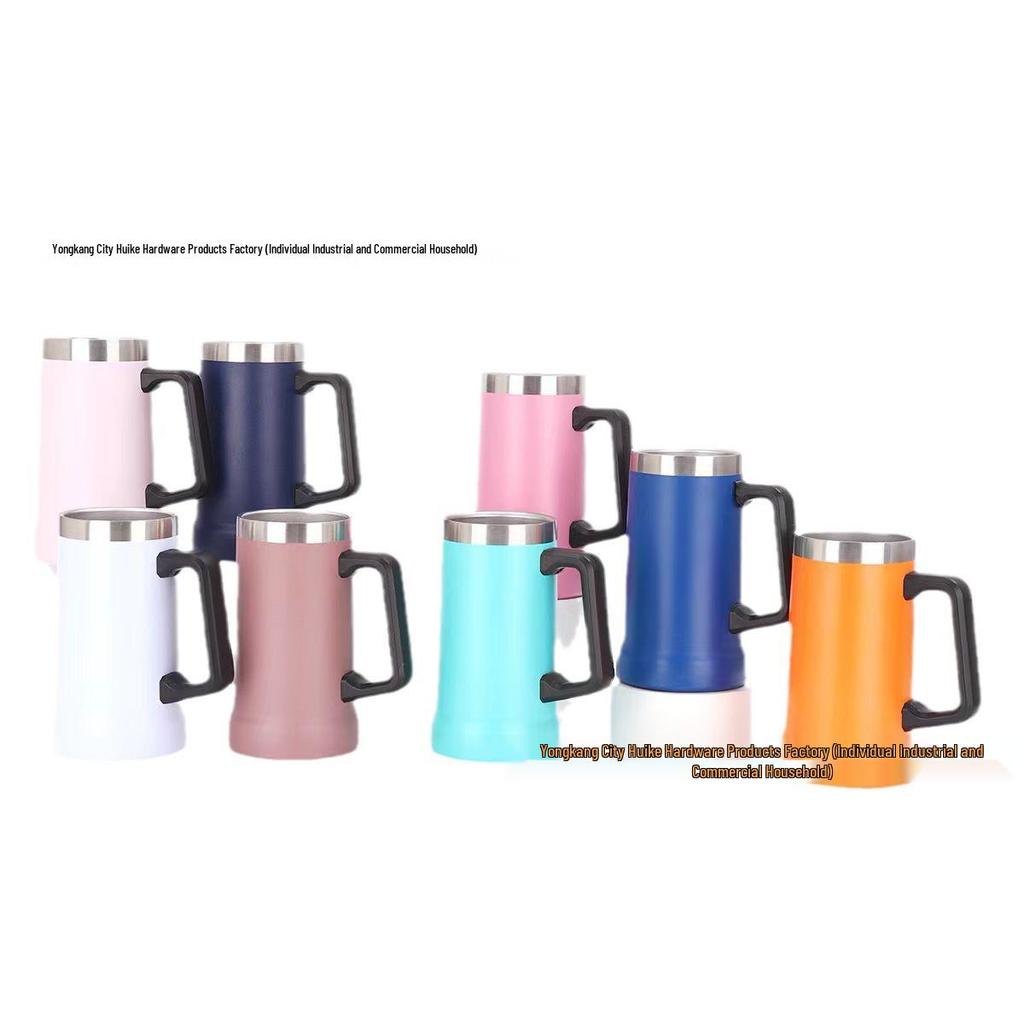 304 Stainless Steel 23oz Vacuum Insulated Beer Mug with Handle