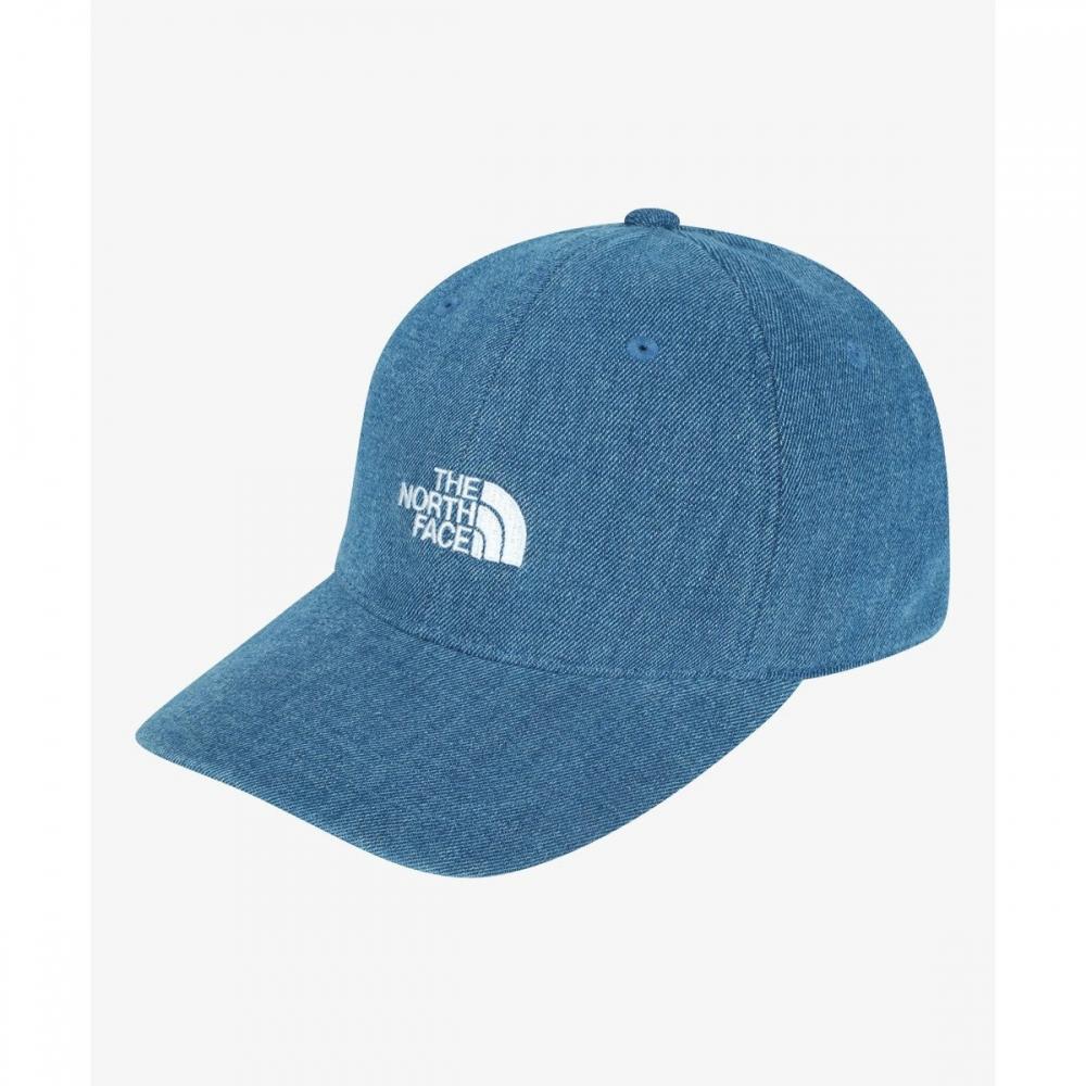 The North Face White Label Logo Ball Cap Denim Ne3cs00k BLUE/ONE