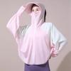 Quick Drying Sunscreen Coat Face Guard Fashion Hooded Wide Brim Thin Shawl Sunscreen Coat Clothing