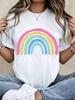Welcome Back To School School Nurse Rainbow Print TShirt for Women Casual Wear Summer Top