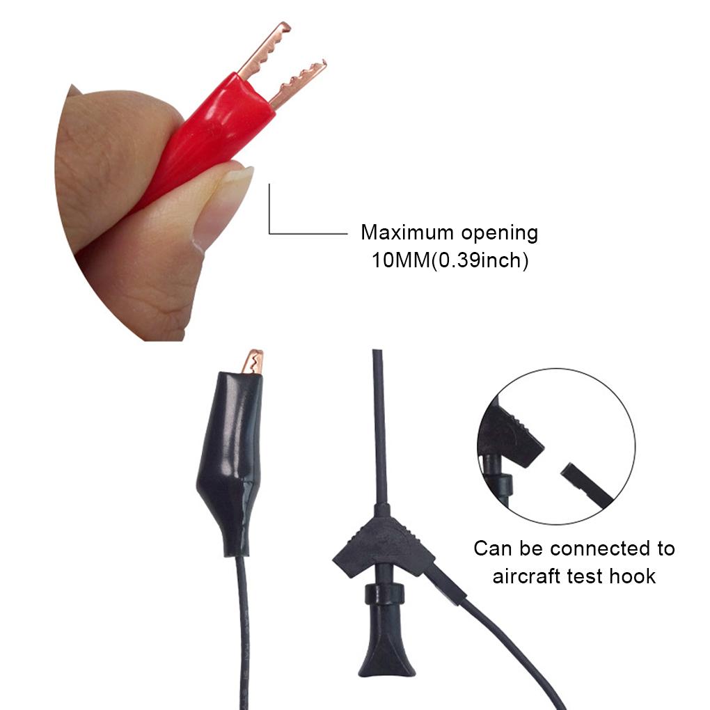 10pcs Test Leads Electrical Alligator Clips Stamping Tester Circuit Connection Cables Voltage Insulators Accessory
