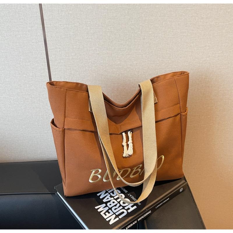 Large capacity shoulder bag women's new women's shoulder fashion versatile girl underarm bag canvas bag