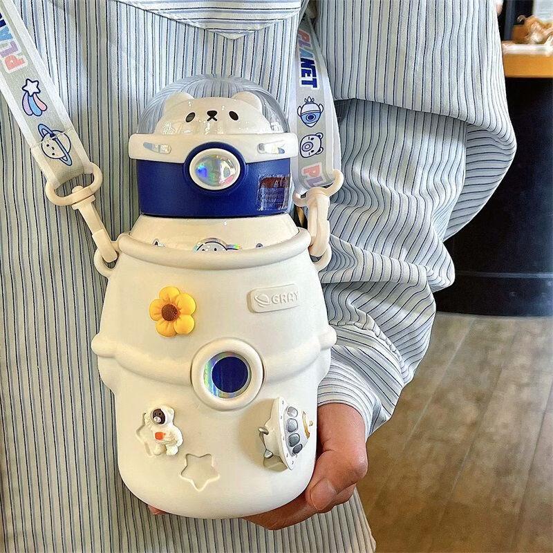 Xiaoyueya Kids 316 Stainless Steel Insulated Straw Bottle