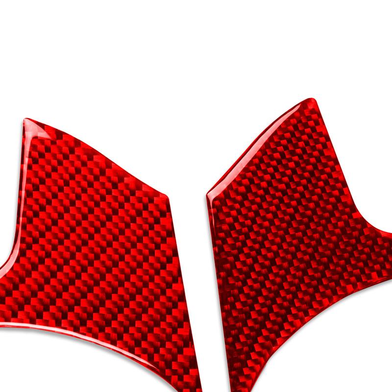 New Car Steering Wheel Button Cover Trim Sticker Decoration For Chevrolet Silverado Sierra 2007-2013 Red Black Carbon Fiber Look