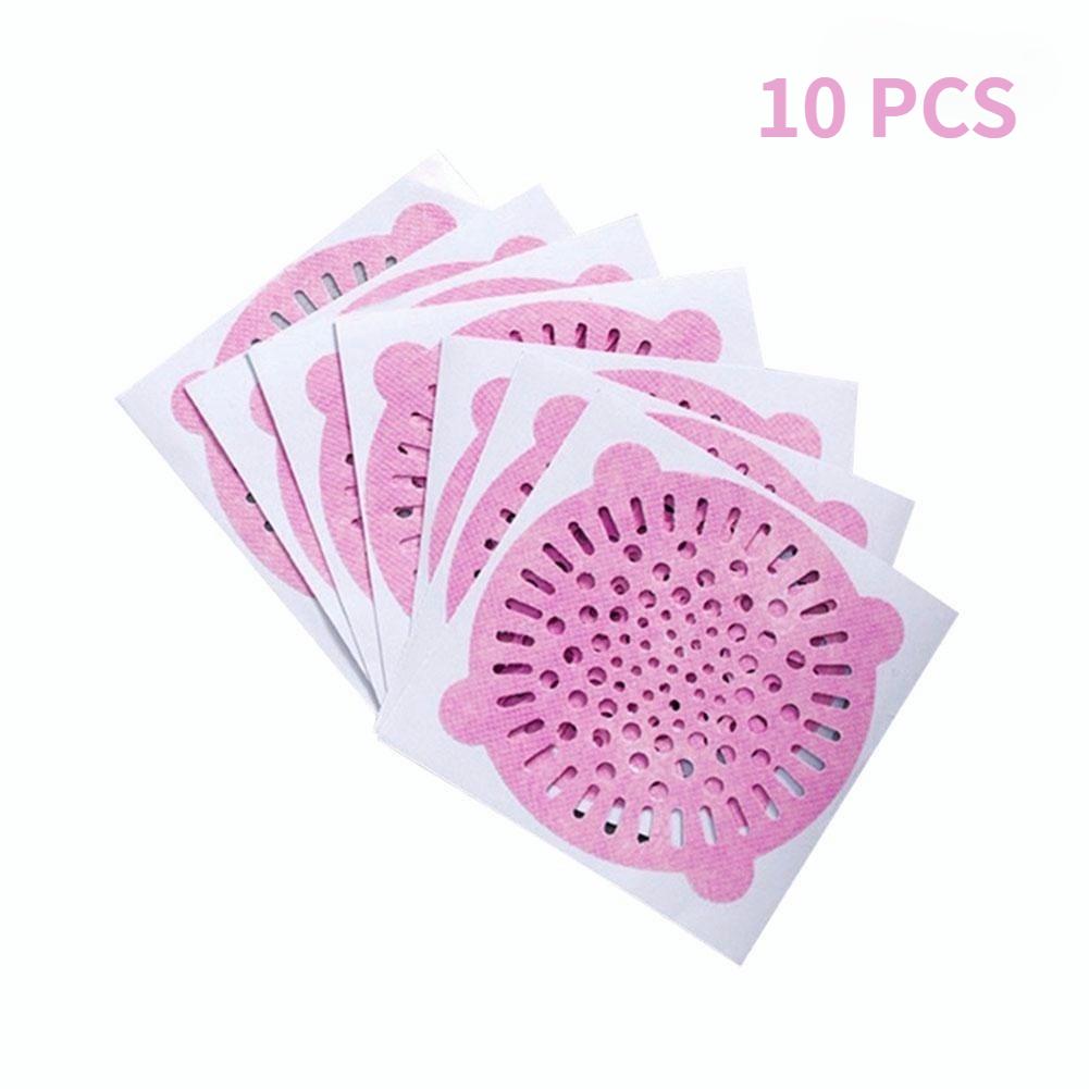 10 Pcs Home  Hair Trap Floor Drain Tank Filter Toilet Sewer Hair Filter Sticker AVE