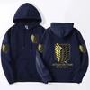 Attack Titan Print Men's Hooded Sweatshirt Anime Sports Sweatshirt Men's Fashionable Streetwear Long Sleeved Sportswear