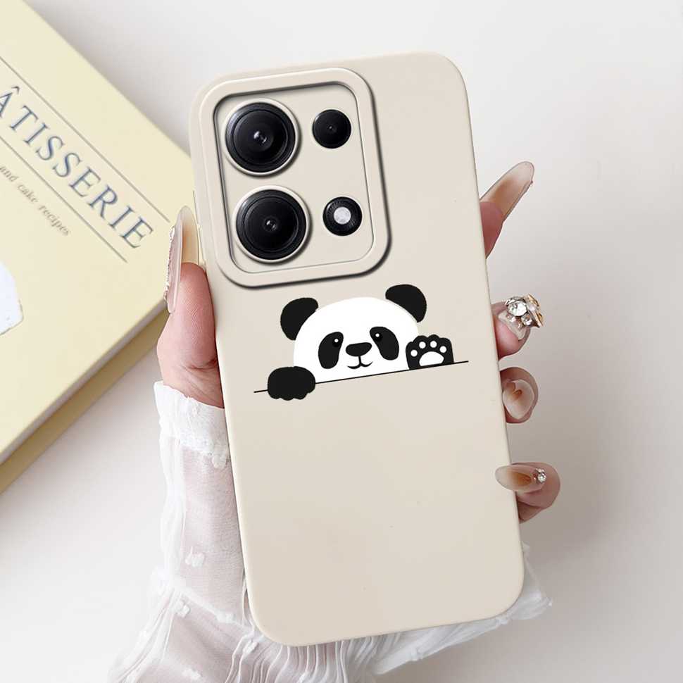Simple Silicone Case For Redmi Note14s 4G Capa Lovely Panda Rabbit Shockproof Back Cover For Xiaomi Redmi Note 14S Phone Shell