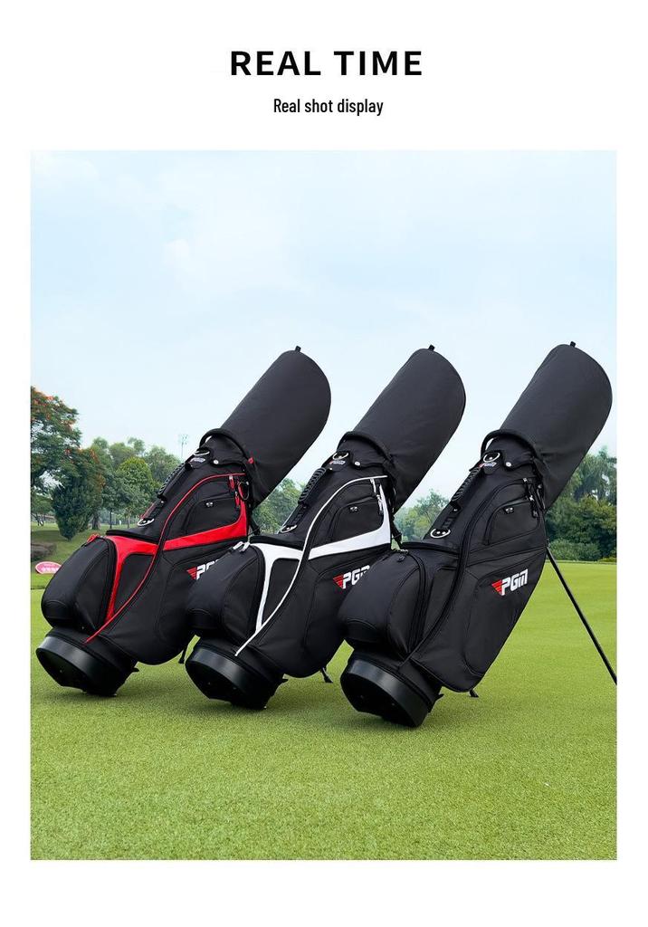 PGM Golf Bag: Lightweight, Portable Stand Bag with 14 Club Slots and Double Shoulder Straps for Men & Women