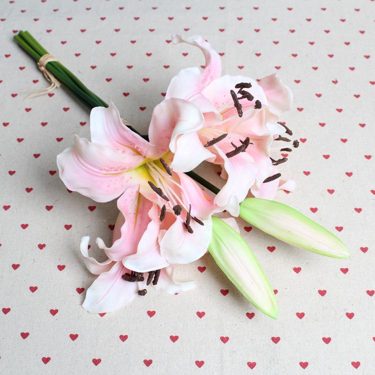 

Lily flower artificial flower, indoor living room decoration artificial flower artificial flower