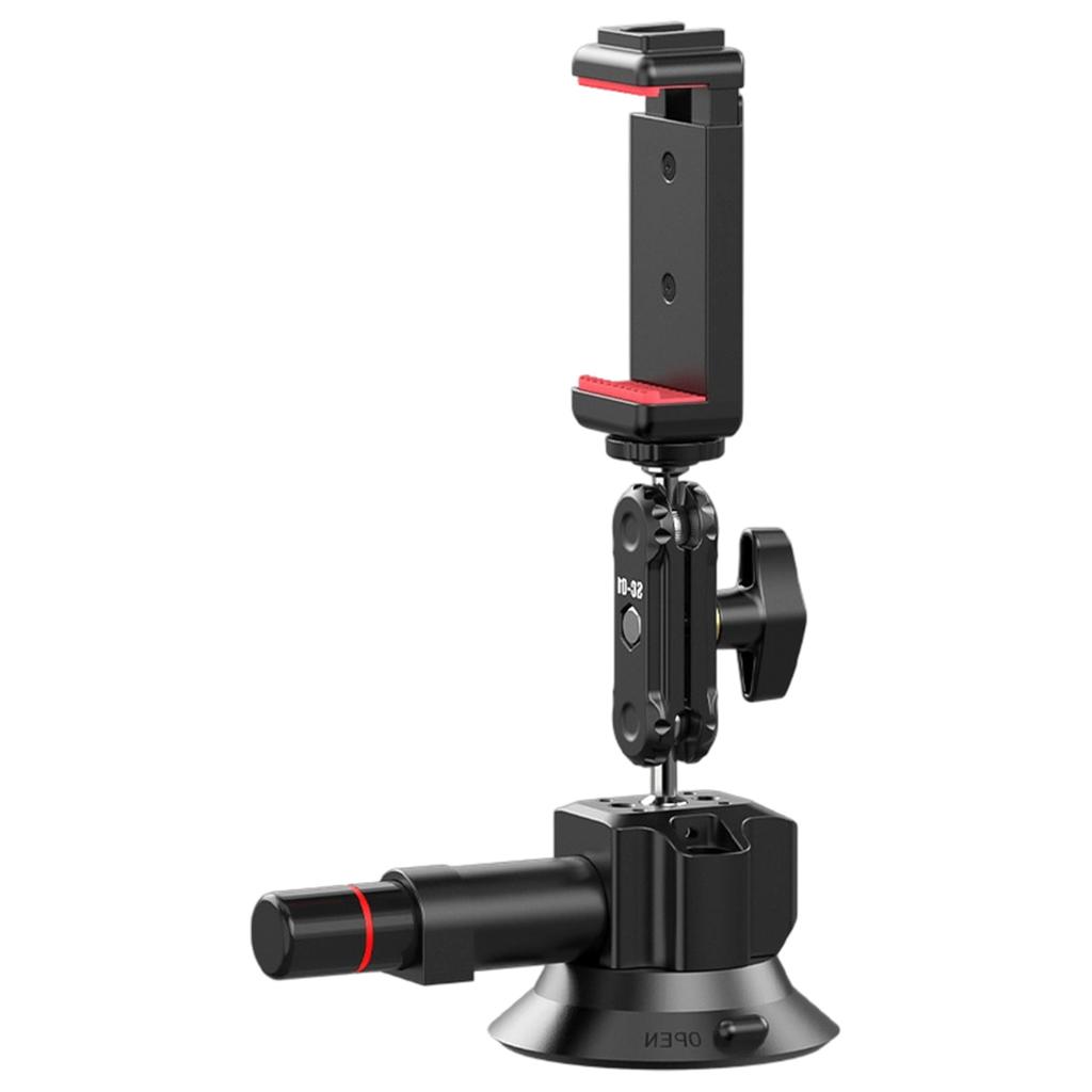 Aluminum Action Camera Holder 3" Vacuum Base Supports 20KG Weight For Car Glass Flat Surfaces