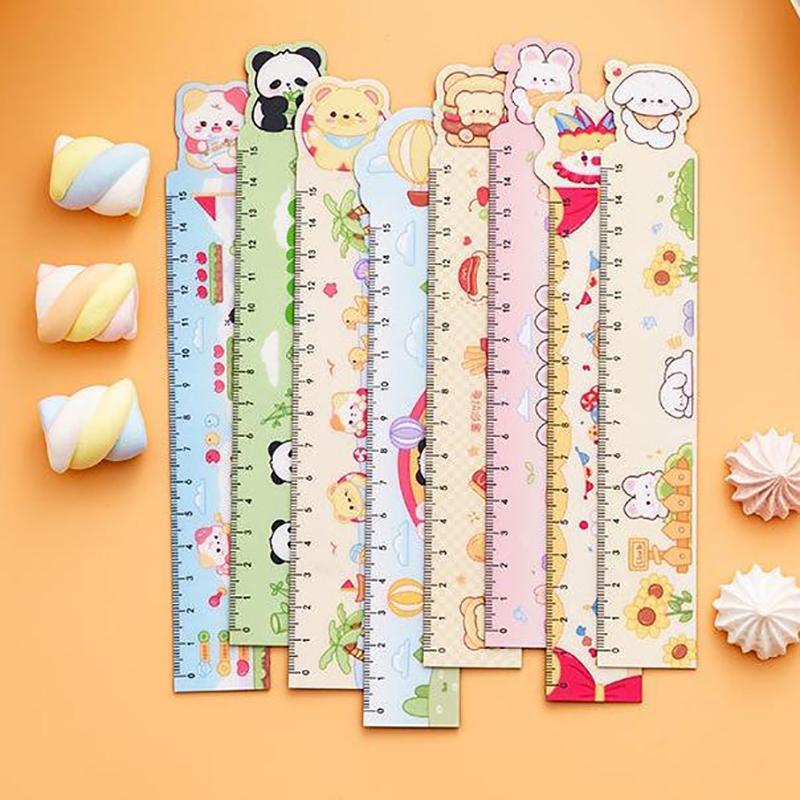 Funny Cartoon Animal Ruler School Supplies Cute 15Cm Drawing Tool Kawaii Stationery Rules Multi Functional Magnetic Soft Rules
