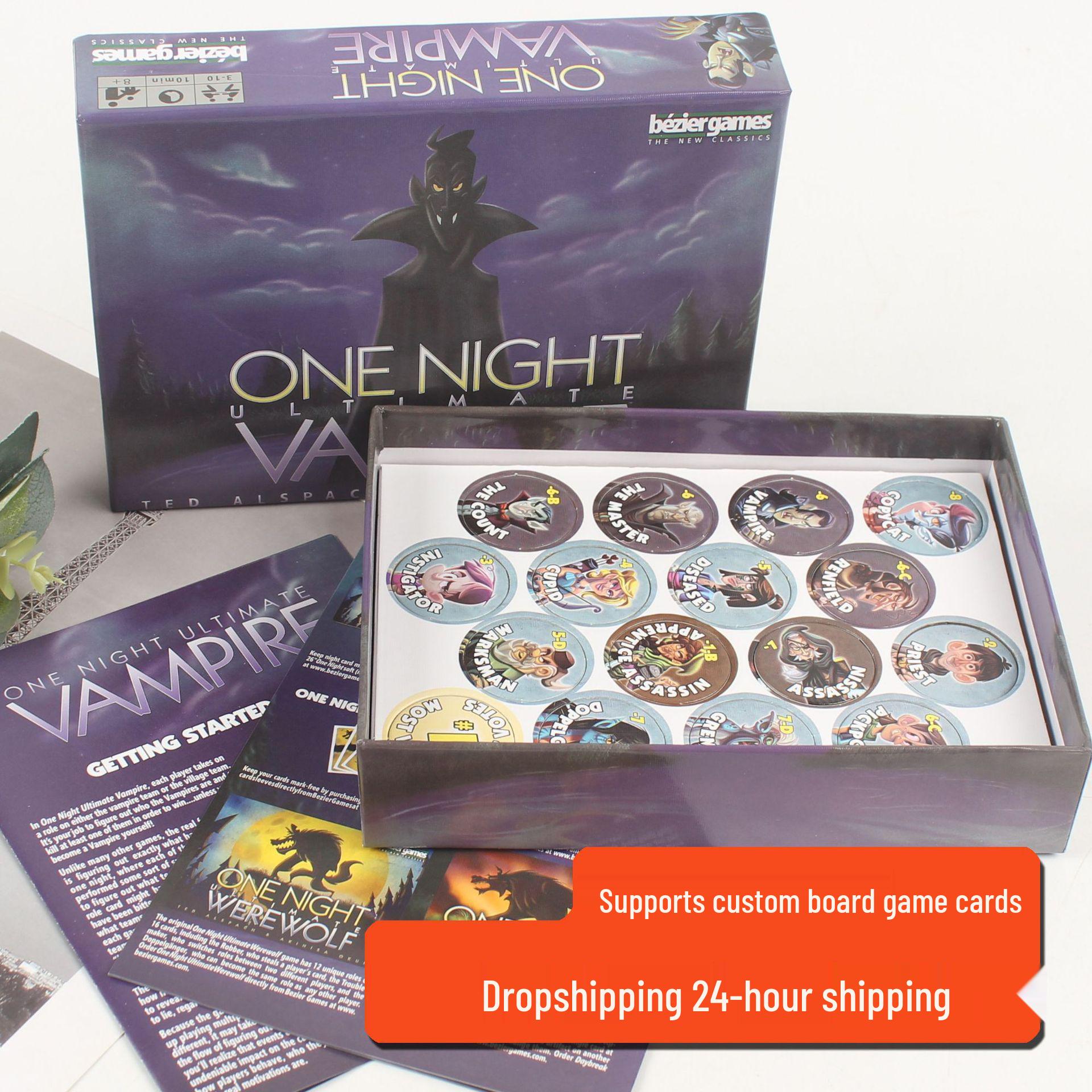 One Night Ultimate Vampire: English Edition Board Game Custom