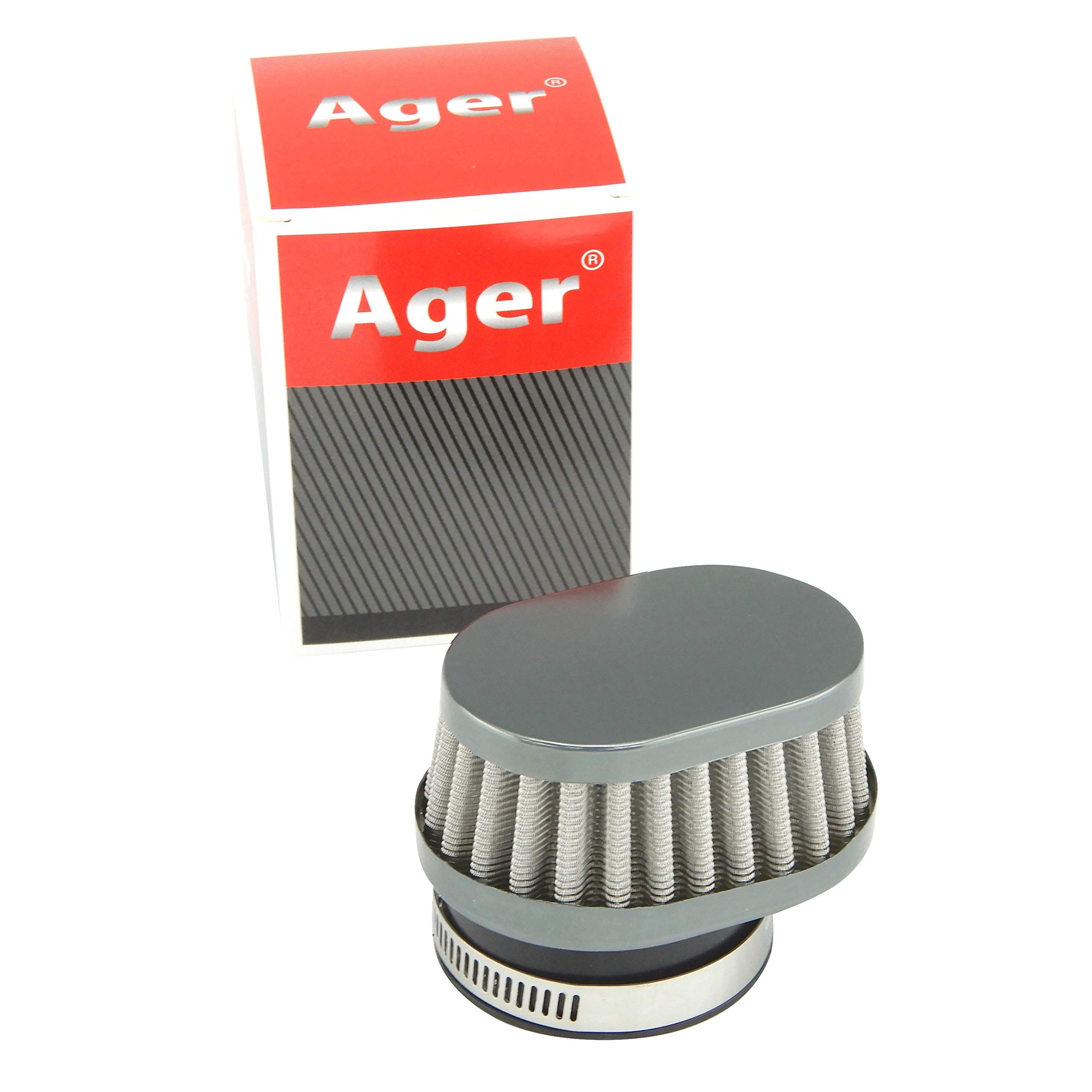 

Ager Овальный силовой фильтр Короткий Графитовый металлик x Нержавеющая сталь 2,1 дюйма (54 мм) 54mm