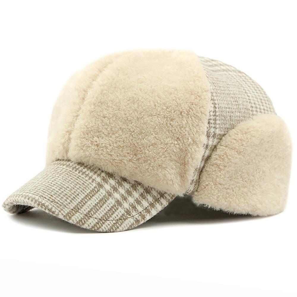 HT4543 Autumn Winter Hat Caps for Men Women Cute Fleece Fur Baseball Cap Thick Warm Trapper Earflap Cap Male Female Russian Hat