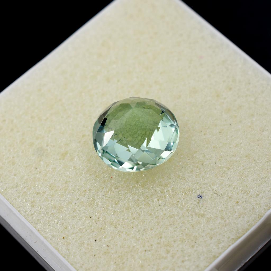 Natural Bluish Green Sapphire Round 9.15 Ct Beautiful Certified Gemstone