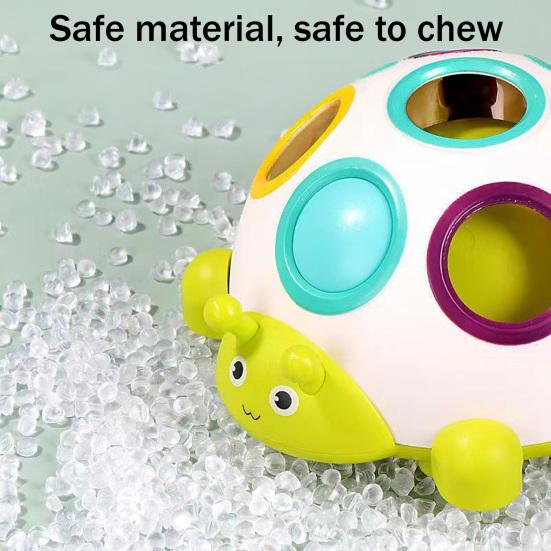 Cartoon Turtle Push Button Toy Stress Anxiety Relief Press Button Tortoise Toy Hand-Eye Coordination Animal Finger Clicker Fidget Toy