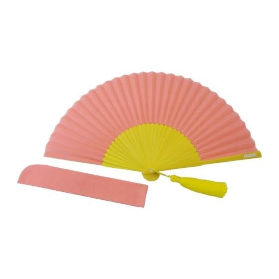 BOUDAI 2-color fashion fan byCOLOR pink x yellow