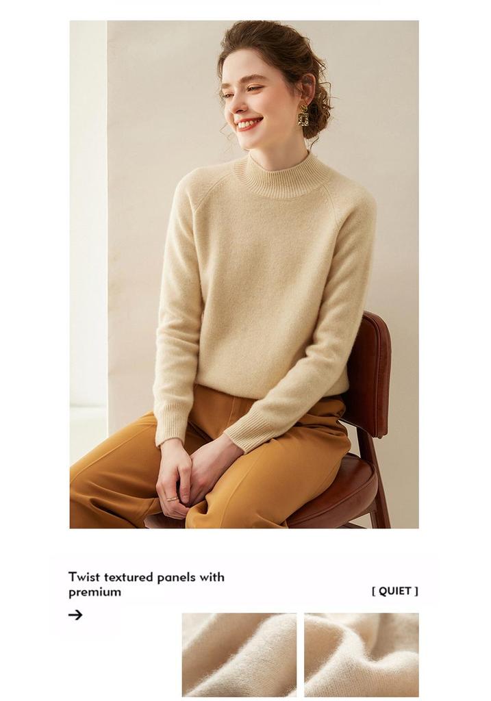 Plus Size Women's Thick Cashmere Raglan Sleeve Sweater