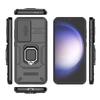 For Samsung Galaxy S24 FE 5G Luxury Ring + Movable Window Back Cover Armor Case For Samsung S24FE SamsungS24FE Phone Case