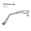 YZF-R3/R25 MT03 Motorcycle Titanium Mid-Section Front & Tail Exhaust Pipe