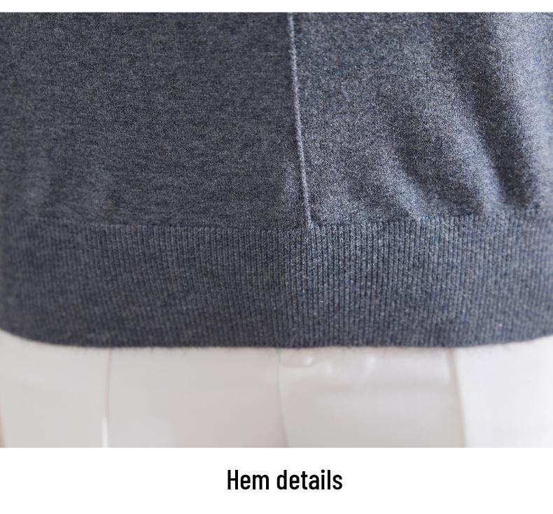 Elegant Round Neck Long Sleeve Knitwear for Middle-Aged Women – Plus Size Spring & Autumn Sweater