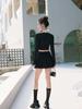 Women's Korean Color Block One-Piece Swimsuit - Slimming Split Dress Style for Vacation