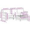 VidaXL Salon de Jardin avec Coussins 4 pcs, Canapés de Terrasse, Ensemble de Meubles de Patio, Mobilier d'Extérieur, Bois 3250798
