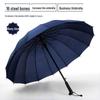 16-Rib Wind-Resistant Long Handle Umbrella with Custom Logo