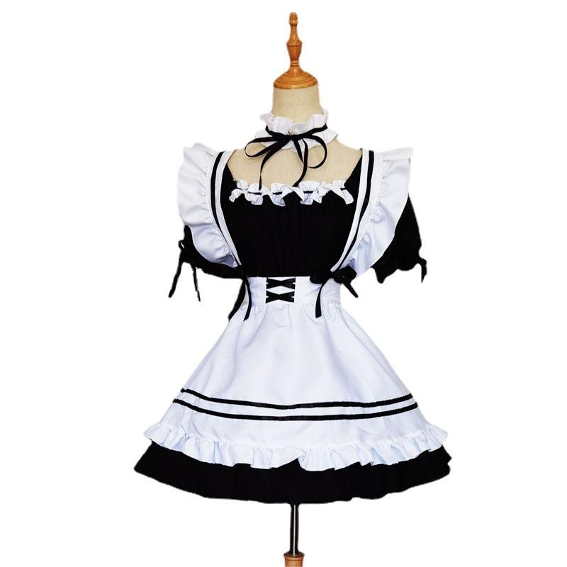 Wonderful Warmth Travels The World, Red Wine Sweet Heart Maid Outfit Lolita Cute Maid Outfit Cosplay Mobile Game