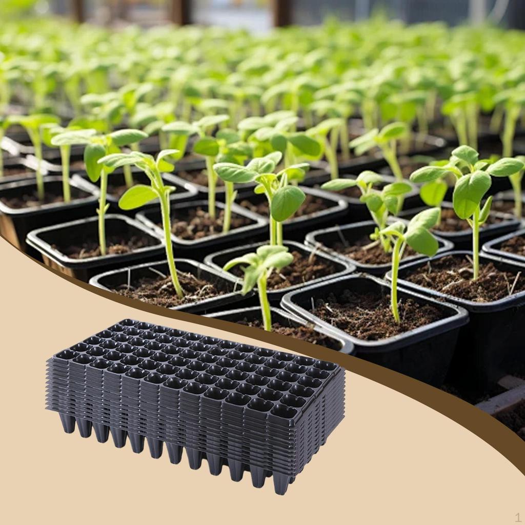 12 Pieces Nursery Seedling Trays with Hole Propagation Pot Portable Drainage Growing
