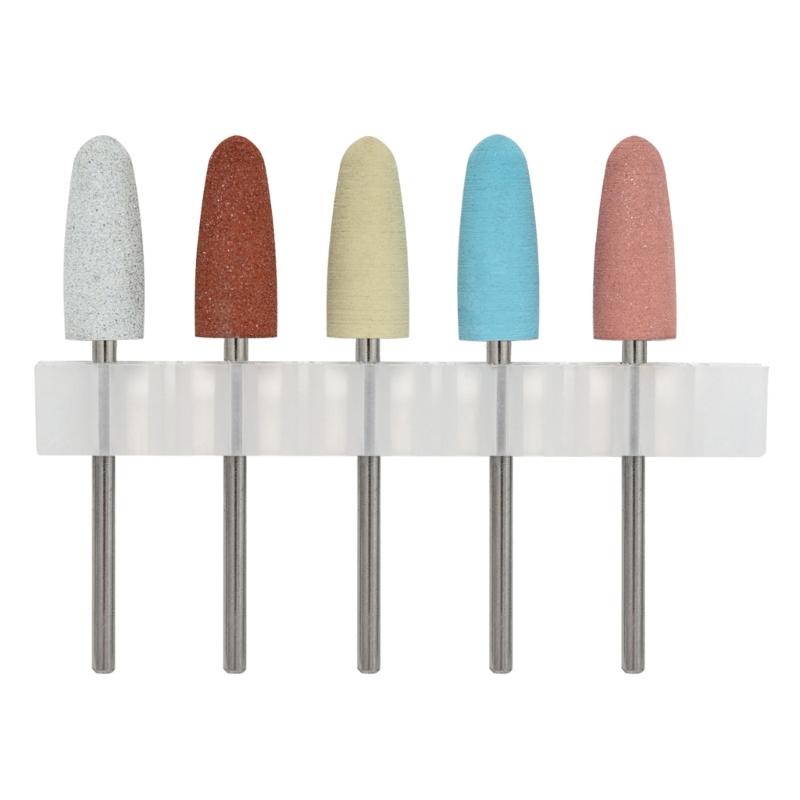 5 Pieces Practical Silicone Nail Polishers Electric Machine Nail Drill Bit For Nail Technicians And Beauty Salons