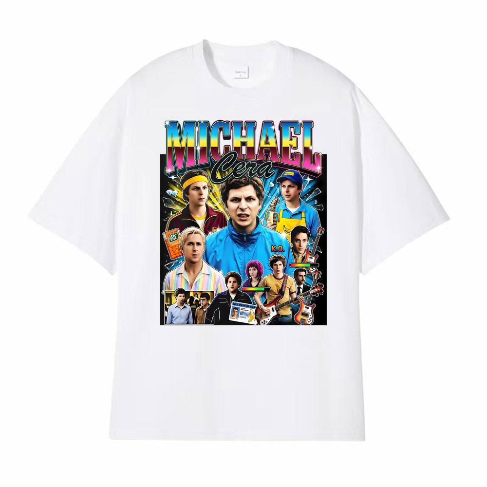 Michael Cera Superbad Merch McLovin Drivers T Shirts Bad Bunny 2026 Print Tshirts Men Women High Street Vintage Classic Tshirt