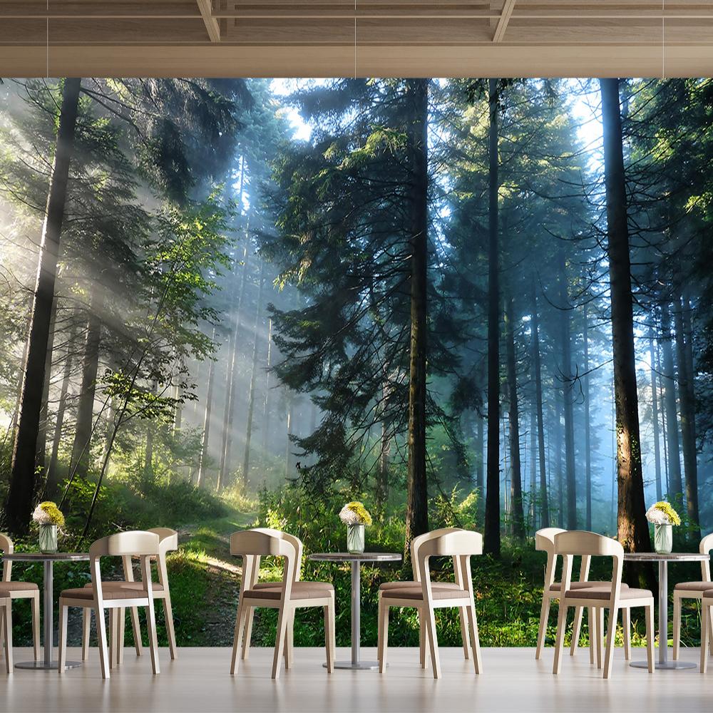 Wald Wandbilder 3D Landschaft Wald Tapete Schlafzimmer Wandbild Heimdekoration