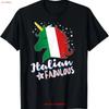 Italy Flag Italian Unicorn T Shirt Vintage Graphic Casual Stretched Streetwear Fashion Top For Everyday Wear Vintage