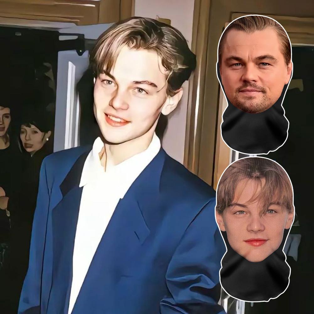 3DPattern Mesh Face Mask Head Cover Party Cosplay Props Funny Face Printed Head Scarf Famous Person Ice Silk Sunscreen Head Mask