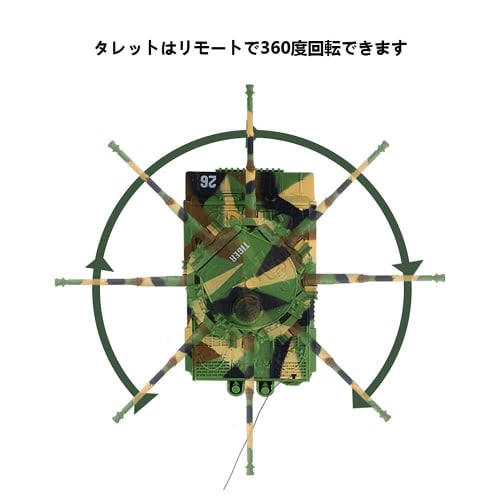 HJKLMM 1/72 Scale German Tiger I 2.4GHz Remote Control Mini Tank with Rotating Turret and Sound (D)