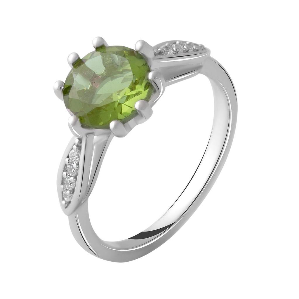 Серебряное кольцо с Султанит султанитом 1.719ct (2050865) 2.54 гр. 925 пробы