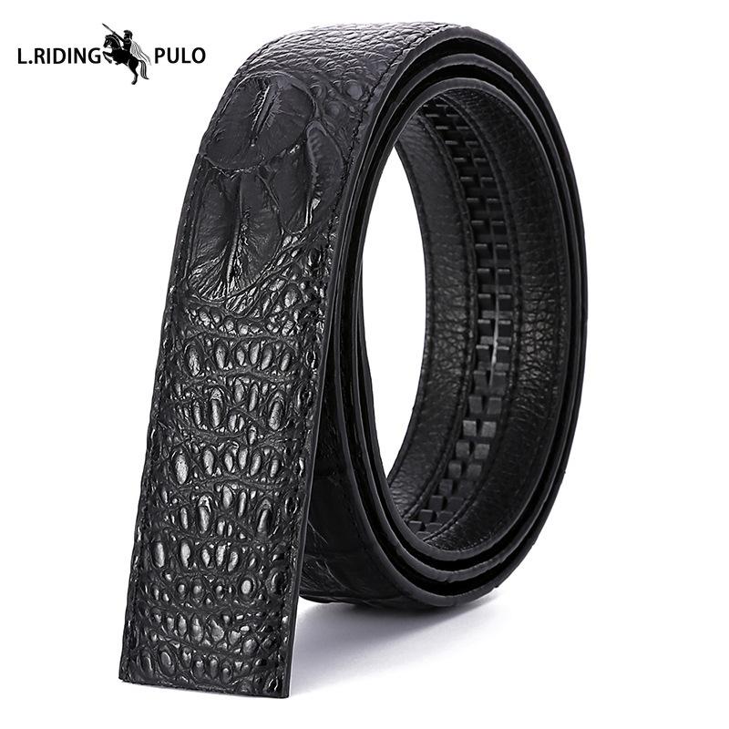 Krokodýlí vzor Tělo pásku Automatická přezka Pásek Pravá kůže Pánský pásek