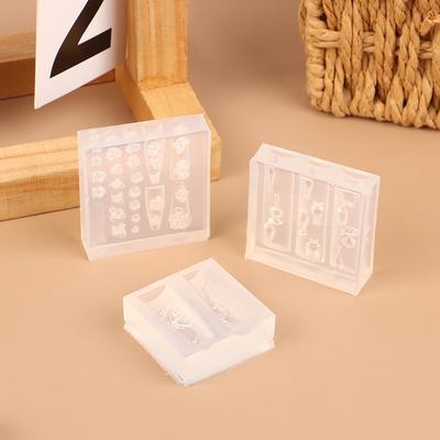 Nail Art Soft Silicone Flower Relief Mold 3D Carving Curved Template Tools Art Supplies Nail Art Charms Accessories For Salon