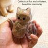 Fridge Magnet with Clear Vase for Keepsakes,Pet Hair,Flower Display Cats Whiskers Holders Refrigerator Magnet Decors