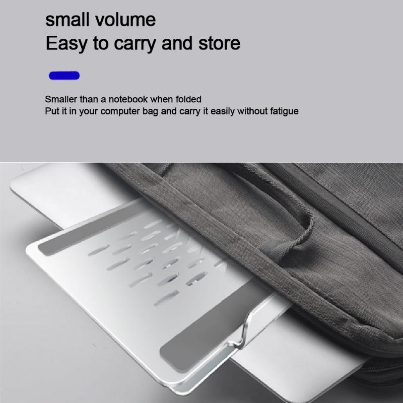 Folding Laptop Stand Aluminum Height Adjustable Notebook Cooling Holder Foldable Bracket for All 7-17in Tablets PC