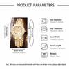 1pc-Ladies' Diamond Inlaid Quartz Watch, Rose Gold Roman Numeral Full Diamond, Niche Style