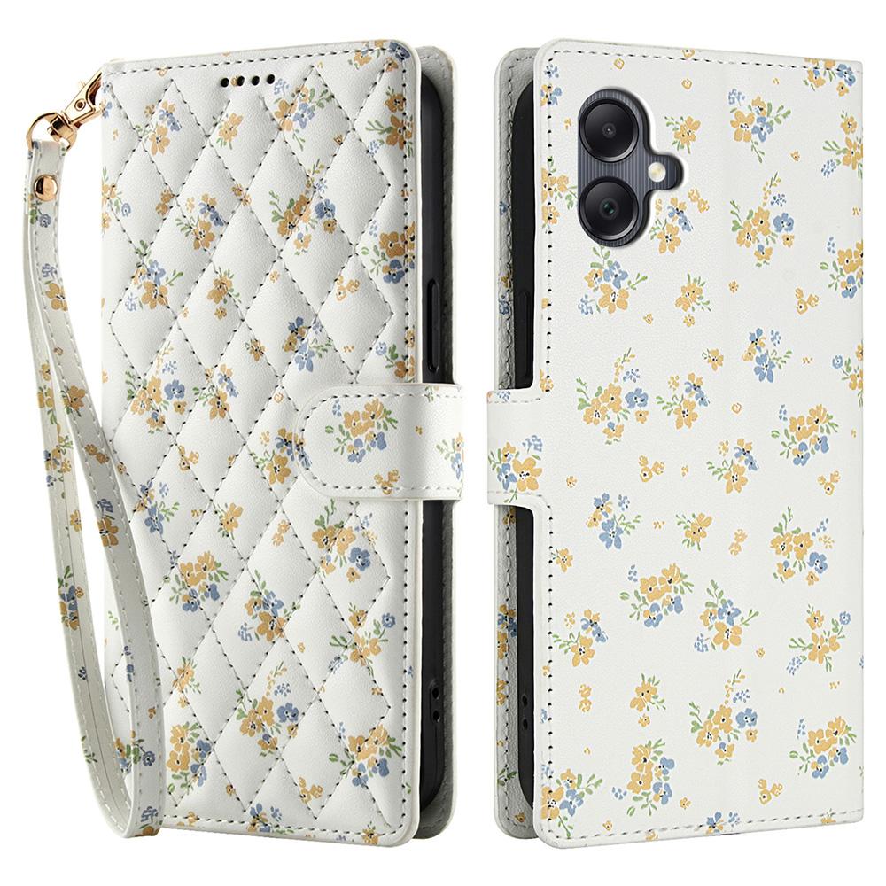 Für Samsung Galaxy A07 4G/A06 5G/4G Brieftaschenhülle Rautenmuster Leder Klapphülle mit Trageband